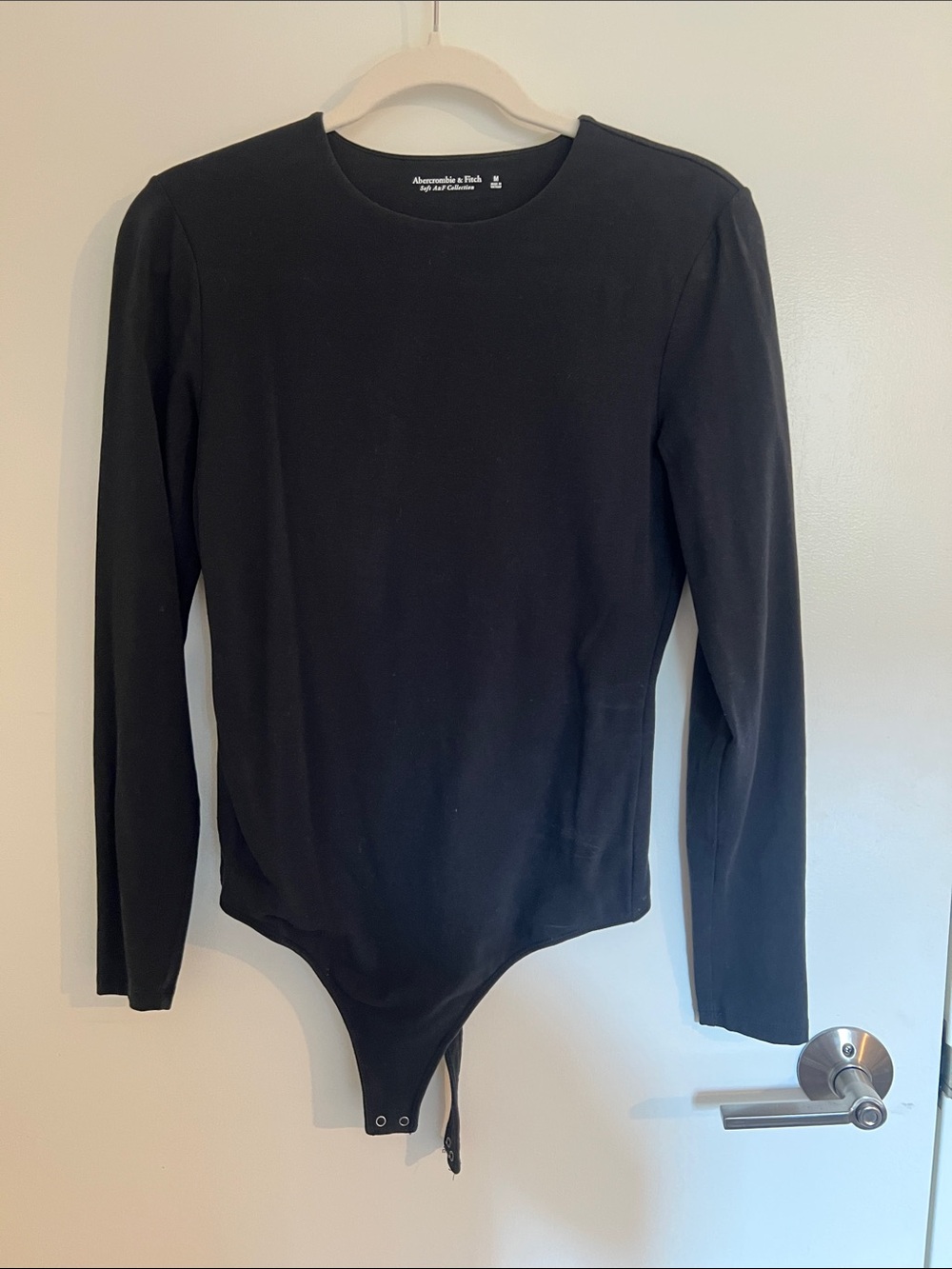 Black Long-Sleeve Bodysuit Shirt